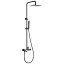 Conjunto barra de baño ducha monomando Firenze black gun metal de Imex